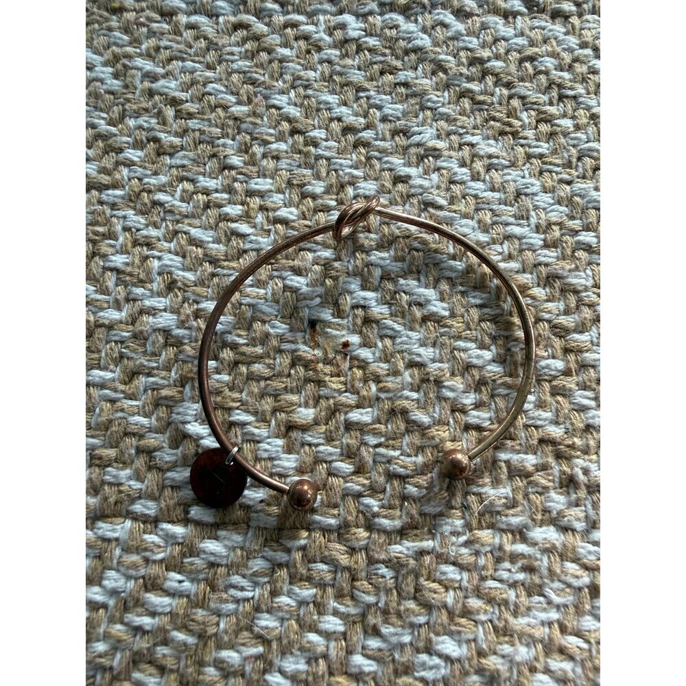 Letter H knot rose gold bracelet